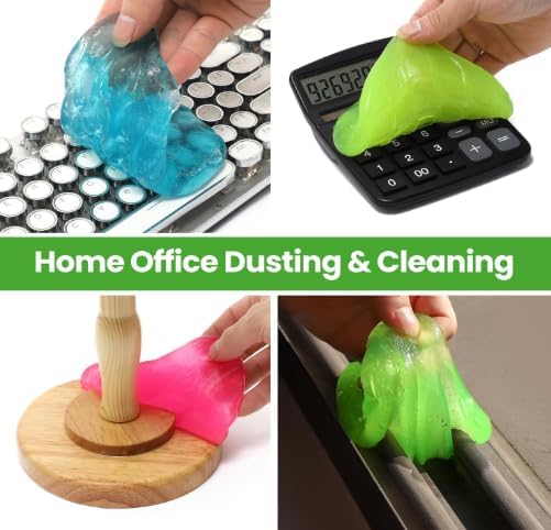SOLASTA Car Cleaning Gel Car Putty Car Cleaning Kit Car Interior Cleaner Slime Car Cleaning Supplies Auto Detailing Tools Car Accessories Car Gifts for Women Men Keyboard Cleaner (Green)