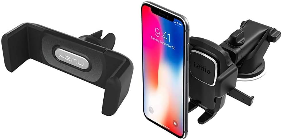 Kenu Airframe+ Car Phone Holder Mount and iOttie Easy One Touch 4 Car Mount Phone Holder