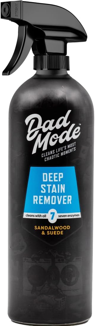 DadMode 7-Enzyme Deep Stain Remover – Heavy Duty Laundry Odor Eliminator for Extreme Clothing Messes Powered by Nuclease (DNAse) - 16oz Refillable Bottle