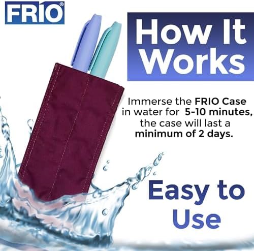 FRIO Cooling Wallet - Insulin Cooler for 45+ Hours of Stress Free On The Go - Burgundy - Individual