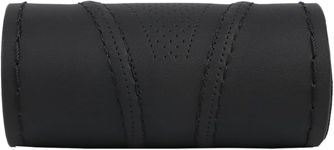 19.6 Inch Artificial Leather Car Steering Wheel Cover with Needles and Thread DIY Hand Sewing Anti-Slip Auto Steering Cover for Volvo Mercedes Actros Etc Black
