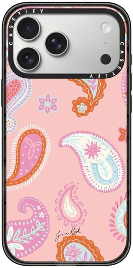 CASETiFY Impact iPhone 17 Pro Max Case [Slim/Compatible with Magsafe / 8.2 ft. 4X Military Grade Drop Protection] - Cowgirl Paisley Pattern - Clear Black
