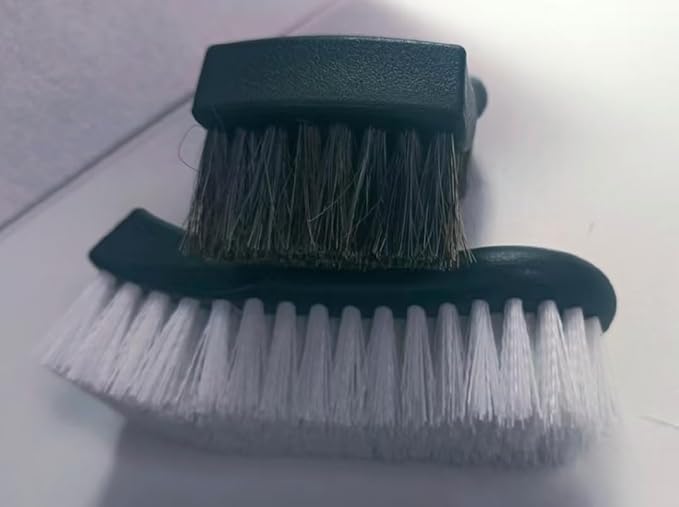 Upholstery Brush Set, Horse Brush Set, Convertible Top Brush, Cleaning Brush for Leather,Carpet, Car and Long Bristle Horse Hair Car Cleaning Brush for Car Interior Leather Seat and Home Furniture