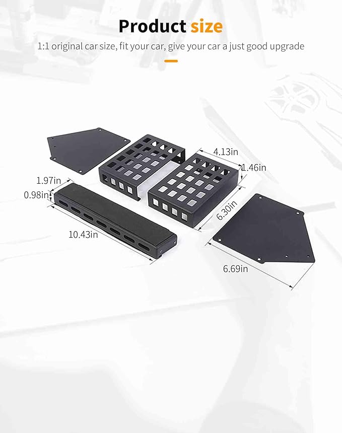Hoolcar Center Console Gear Shift Organizer Tray Compatible with Jeep Wrangler JL/JLU 2018-2024 & Jeep Gladiator JT Truck 2020-2023 Storage Box, Interior Accessories, Black