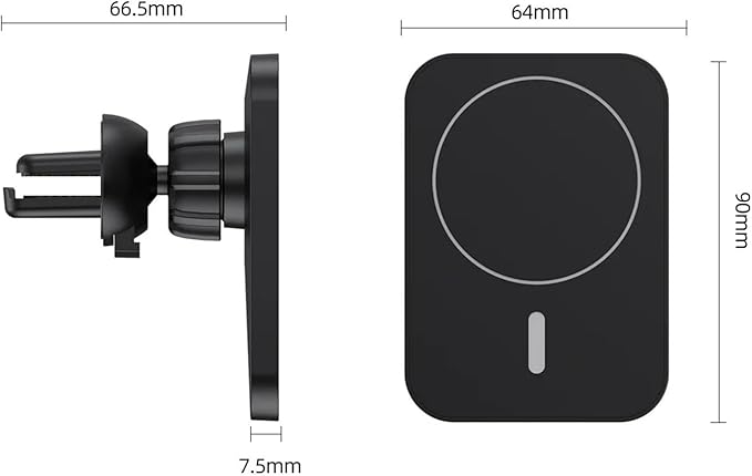 Phone Holder 30W Car Holder Wireless Charger Car Mount Magnetic Car Chargers Wireless Practical(Color:Black NO Cable)