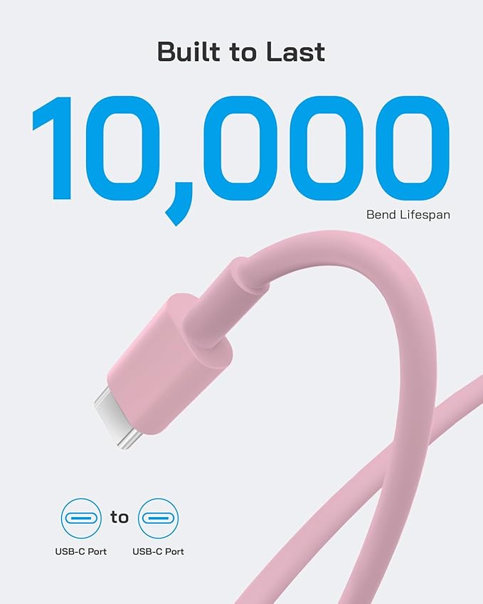 3 Pack AISNI Fast Charger Block Compatible with iPhone 17 16 15 Charger Fast Charging USB C Charger Long Type C Chargers Cord 6 FT for iP17 Air/17 Pro Max/16/15 Pro Max Series and Type C Device-Pink