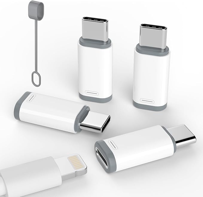 Thousover 4 Pack Lightning to USB C Adapter for iPhone 15/16/17 Pro/17 Pro Max,for iPhone 17/16 Charger,17/16 Accessories,Fast Charging & Data Transfer,USB C Charger Connector Cable,Not for Audio/OTG