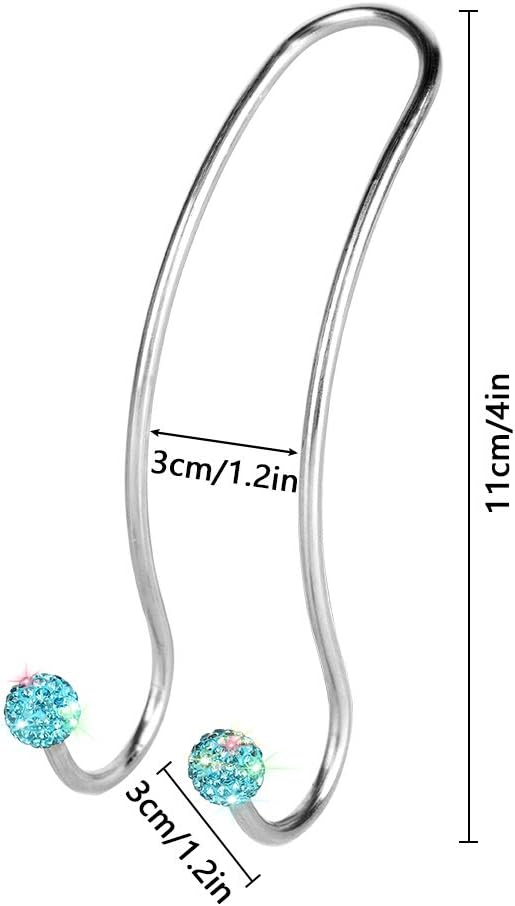 SAVORI Auto Hooks Bling Car Hangers Organizer Seat Headrest Hooks Strong and Durable Backseat Hanger Storage Universal for SUV Truck Vehicle 2 Pack (Sky Blue)
