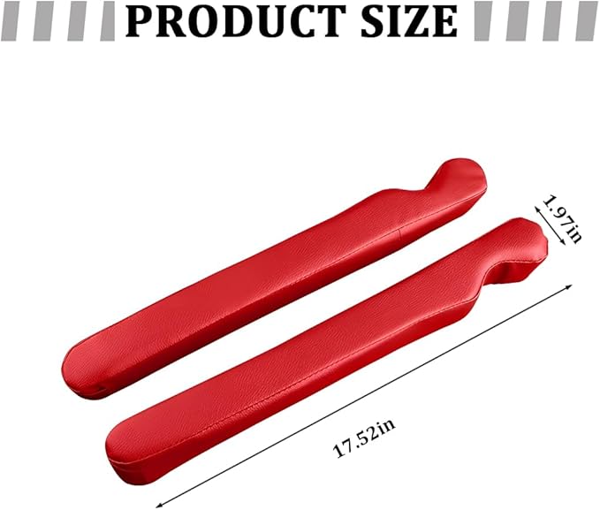 2PCS Car Seat Gap Filler, Microfiber Leather Vehicle Seat Crevice Plug Blocker to Stop Things from Dropping, No-Drop Automotive Gap Guard Stopper, Universal for Vehicles (Red)