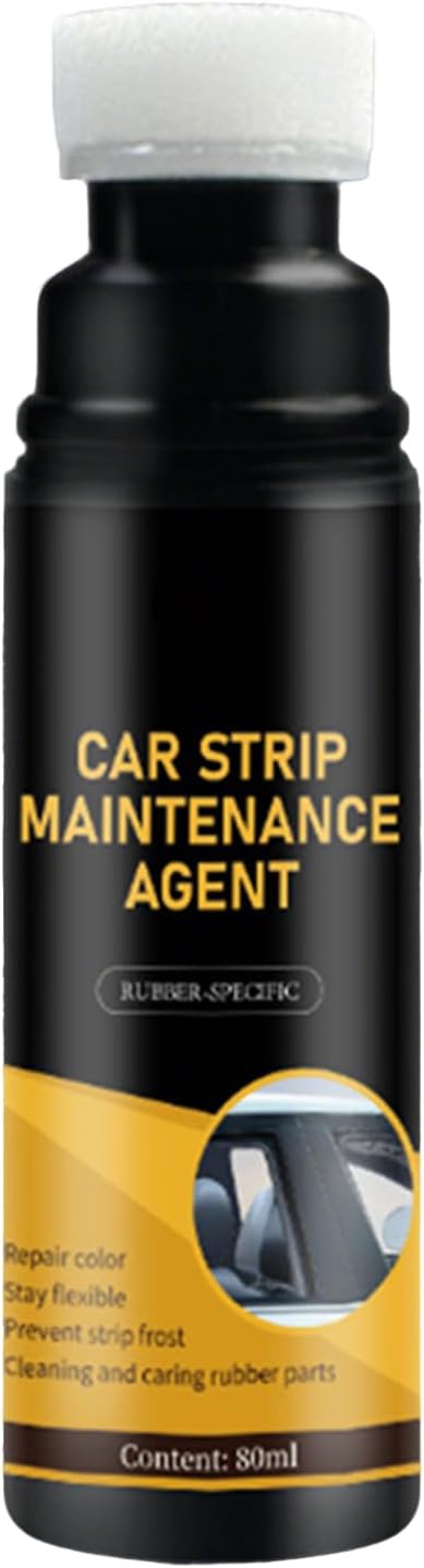 Rubber Seal Protectant - 80ml Weatherproof Noise-Reducing Lubricant | Flexible Car Trim Restorer with Protective Formula, Easy Application or Automobile RV Trunk and Roof Seams