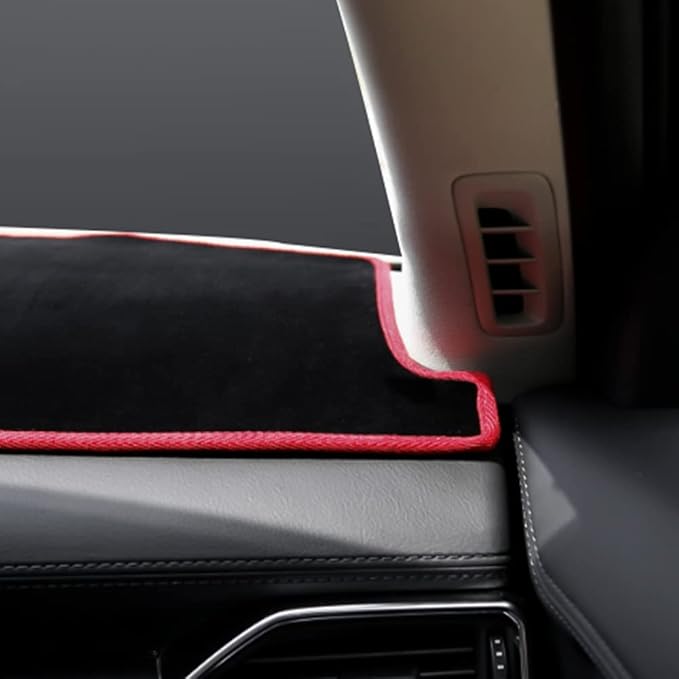 Beerte Black Car Dash Cover fit for Mazda CX-5 2026 2025-2017 Flannel Dashboard Center Console Cover Protector Sunshield Cover Dash Mat Pad (Without HUD)