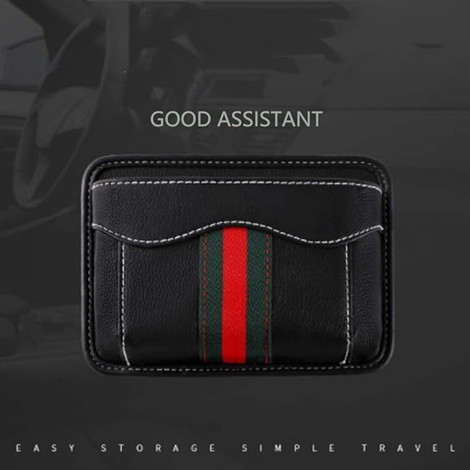 Car Side Pocket Organizer, Auto Seat Pockets PU Leather Pen Phone Holder Tray Pouch Used for Car Door, Window, Console, Seat -Fits to Organize Document, Registration, Notepad, Gadgets, Pen