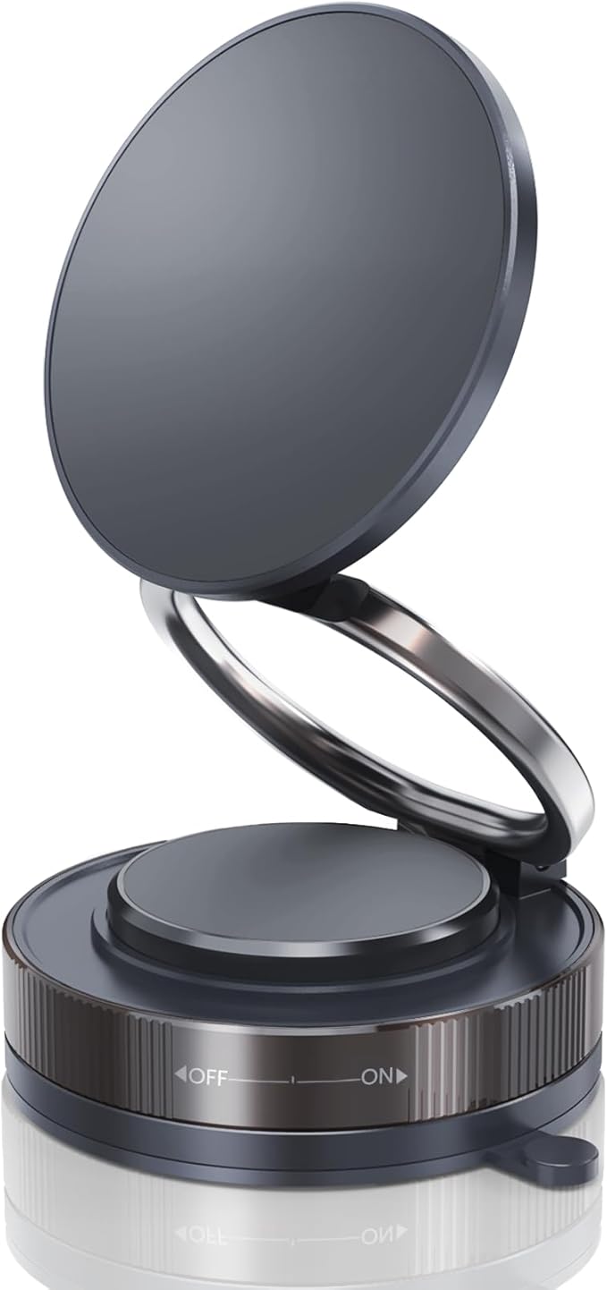 Clearance MagSafe Car Phone Holder, Strong Magnetic Suction Cup Mount 360° Rotation Adjustable, Dashboard Windshield Mirror Car Phone Mount Compatible with iPhone MagSafe & All Android Phones