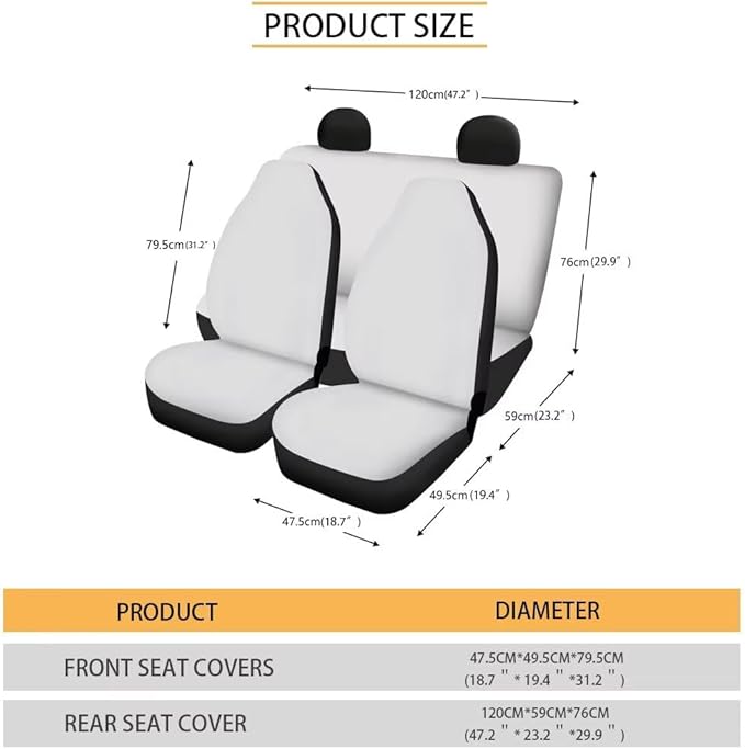 KEIAHUAN Halloween Spider Web Front and Back Car Seat Covers Front Saddle Blanket Rear Split Bench Protection Cover Fit Most Vehicle Truck,SUV (Black)