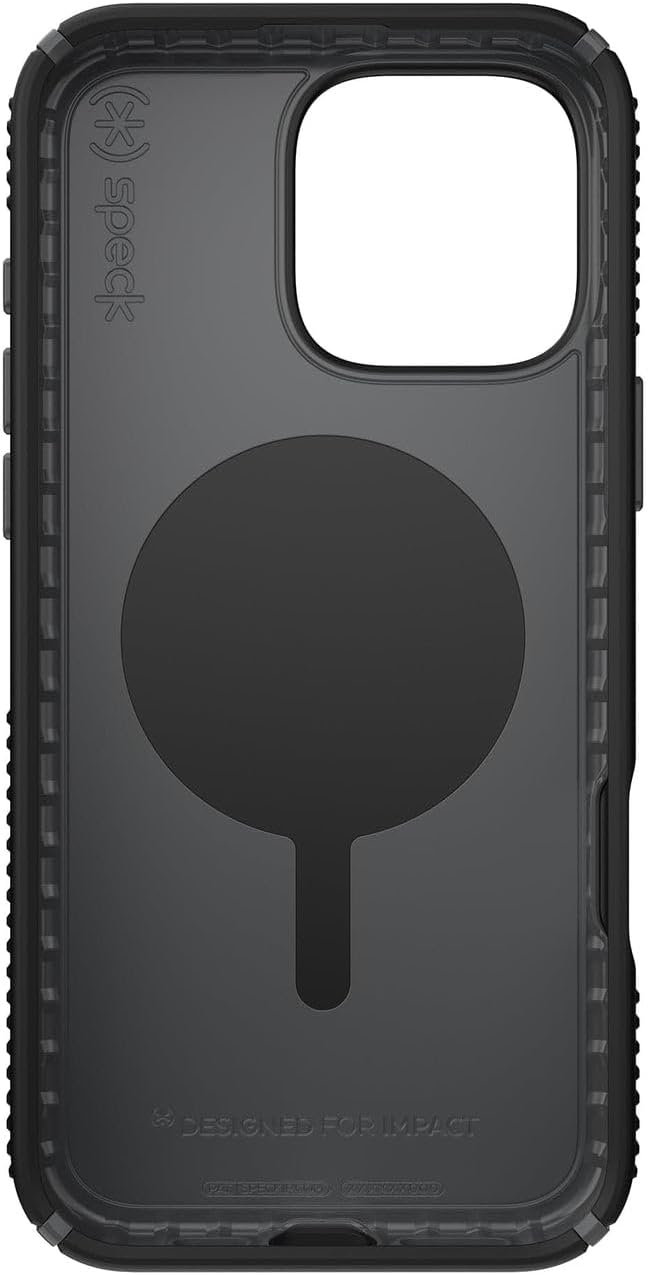 Speck Presidio 2 Grip iPhone 16 Pro Max Case - MagSafe and ClickLock - Slim Black/Slate Phone Case
