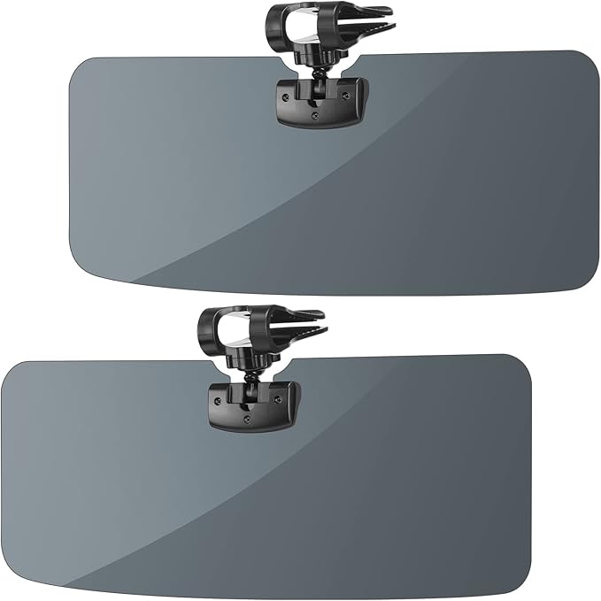 JOYTUTUS Sun Visor for SUV, 2 Pack Polarized Sun Visor Extender for Truck, Universal UV400 Car Visor Extension Anti-Glare Easy to Install, Protect from Glare/UV Ray/Stray Light