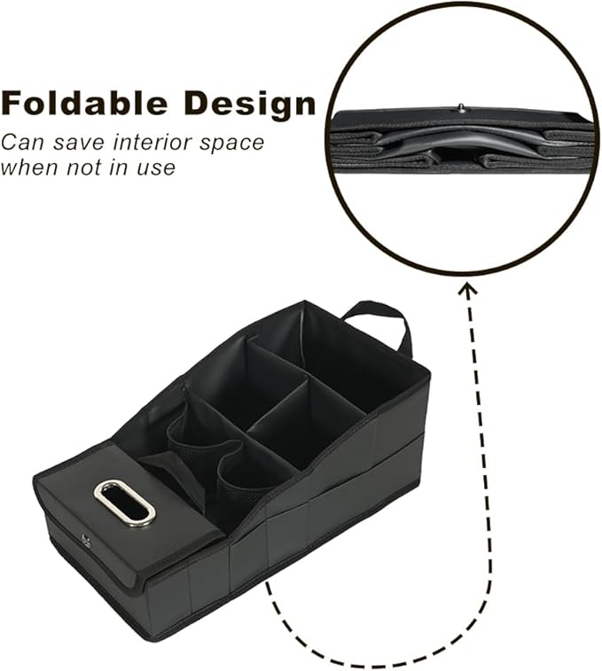 GMQ Car Seat Organizer,Automotive Seat Organizer for Front and Back Seat or Floor, Car Caddy Organizer Pu Leather Multiple Organizers and Storage for Travel Kids (Black)