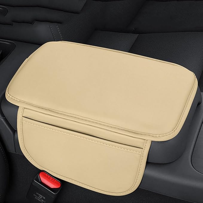 Arm Rest Pad Car for VW Routan 2008-2013, Car Center Console Cover Car Armrest Cushion Armrest Box Pad Car Accessories,Beige