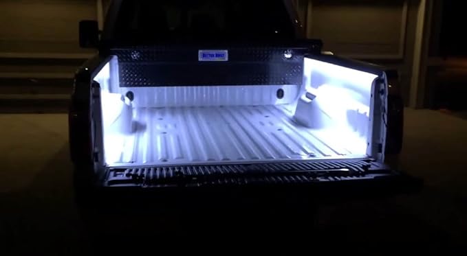 iJDMTOY 10-Piece Universal Fit 90-LED Waterproof Xenon White Truck Bed Cargo Area LED Lighting Kit