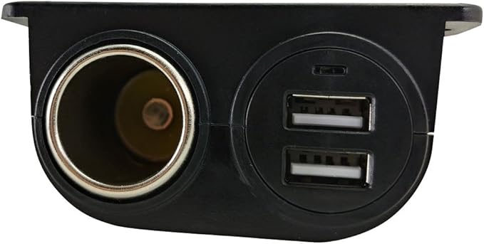 Custom Accessories Compatible with Smartphones, 18003 12V Dual USB Under Dash Mount, Black