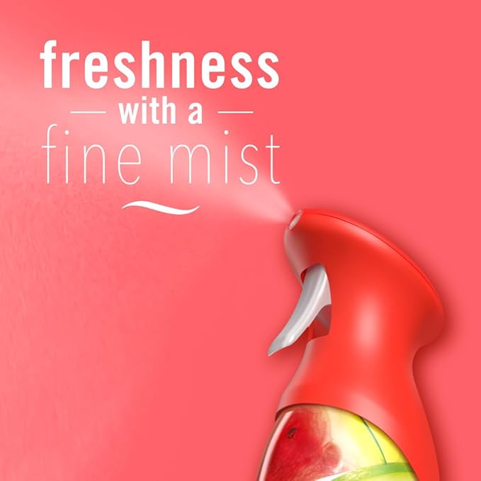 Febreze Air Mist Air Freshener Spray, Odor-Fighting Room Spray, Air Fresheners for Home and Bathroom and Kitchen, Aerosol Can, Sweet Watermelon Vine Scent, 8.8oz (Pack of 2)