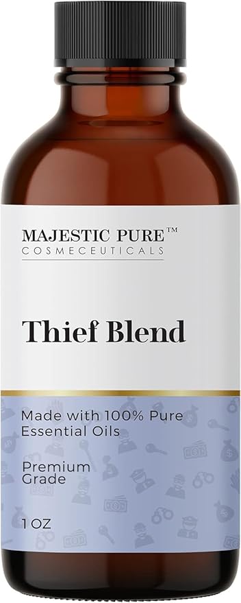 Majestic Pure Essential Oil Blend with Eucalyptus, Rosemary, Lemon & Other Oils | 100% Pure Premium Oil for Uplifting Mood, DIY Products, Cleansing | Essential Oils for Diffusers & Aromatherapy | 1oz