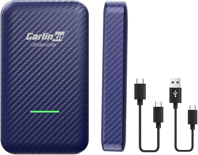 CarlinKit 4.0 CarPlay Wireless Adapter,Android Auto Wireless Dongle for OEM Wired CarPlay Cars,2026 OTA Upgrade-2 in 1,5Ghz WiFi Seamless Auto-Connect,Two Line, CPC200-CP2A for iPhone 6+/Android 11+