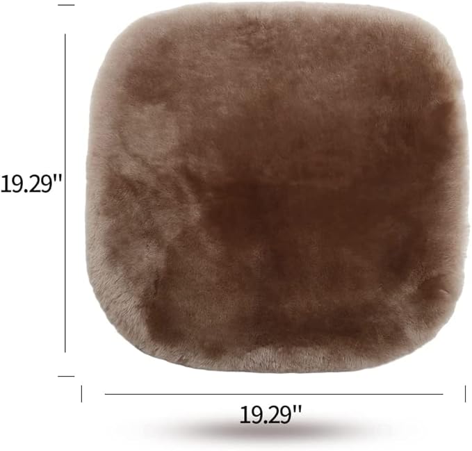 Genuine Sheepskin Auto Seat Pad, Australian Soft Wool Seat Cover Breathable and Sweat-Wicking Comfort Warm Universal Fit,19.2 inch x19.2 inch (Front seat Cushion 2pcs, Gray)