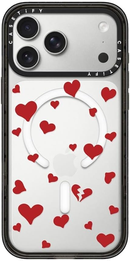 CASETiFY Impact iPhone 17 Pro Max Case [Slim/Compatible with Magsafe / 8.2 ft. 4X Military Grade Drop Protection] - Lost in Love - Clear Black