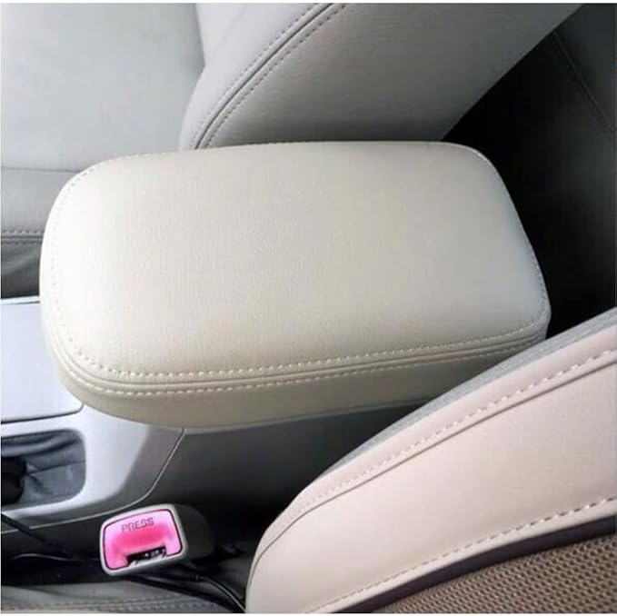 for Toyota Corolla 2007 2008 2009 2010 2011 2012 2013 Synthetic Leather Center Console Pad Armrest Box Cushion Protector (Beige)