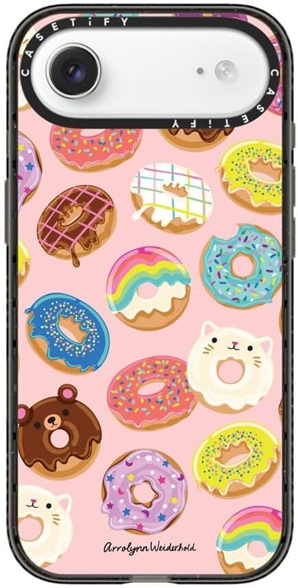 CASETiFY Impact iPhone Air Case [Slim/Compatible with Magsafe / 8.2 ft. 4X Military Grade Drop Protection] - Donuts - Clear Black