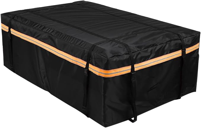 Large Capacity Water Proof Rooftop Cargo Bag, 425L 486L Universal Fit for Vehicles with or Without Roof Racks Foldable (M)