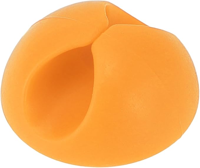 Motoforti Universal Cable Holder Clip Cable Clip Cord Management Organizer, 28x15mm, Durable, Silicone, Yellow for Car Dashboard TV PC Laptop Office Desk