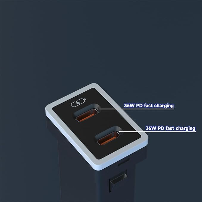 Car Charger for Toyota USB C Dual Port Charger PD 3.0 Type C Fast Charging with LED Light Show,Compatible with Smart Phone,Tablet,and More (White 1.3x0.9inch