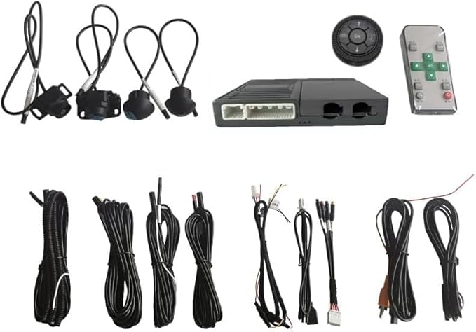 BY-J 360 Degree Bird View Surround System, 1080P Car DVR Recording Panoramic View, All Round Rear View Camera with AI Intelligence, for Car, SUV, Van Vehicles