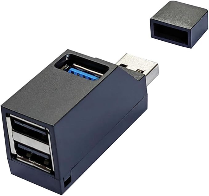 USB 2.0 Splitter,3-Port USB 3.0 Hub High Speed Splitter, USB Splitter Adapter Portable for PC, Laptop -Black