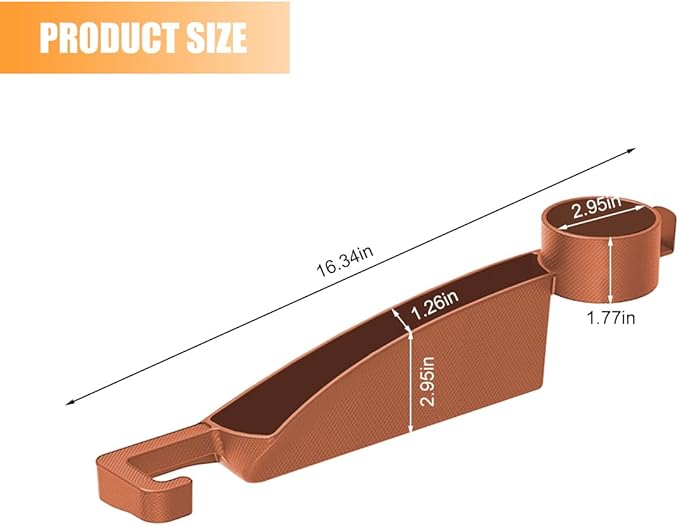 2PCS Car Seat Gap Filler, Dual Slot Carbon Fiber Vehicle Side Seat Gap Organizer Strip with Cup Holder, Auto Console Guard Spacer Stop Things from Dropping, Universal Fit (Orange)