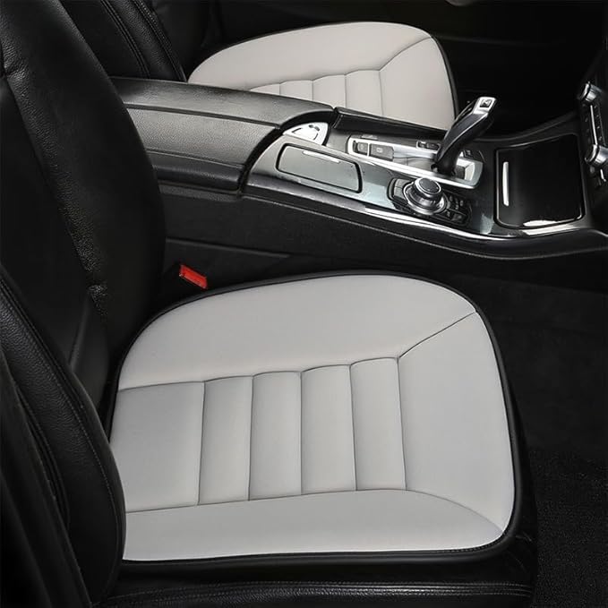 Memory Foam Seat Cushion for Car & Office Chair, Non-Slip Car Seat Cushion for Driving with Soft Comfort & Warmth, Universal Car Cushion for Long Driving Ergonomic Support (Gray)