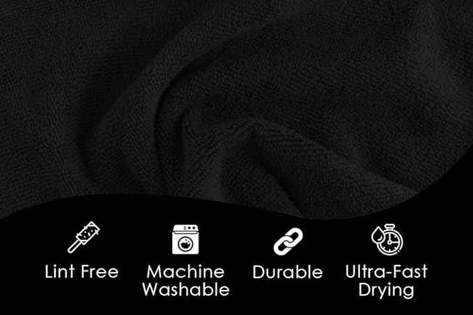 Avalon Towels Microfiber Cleaning Cloths (Value Pack of 48) - Size 16 x 16 Inches, Highly Absorbent Cleaning Rags, Lint Free, Reusable and Washable, Microfiber Towels for Cars