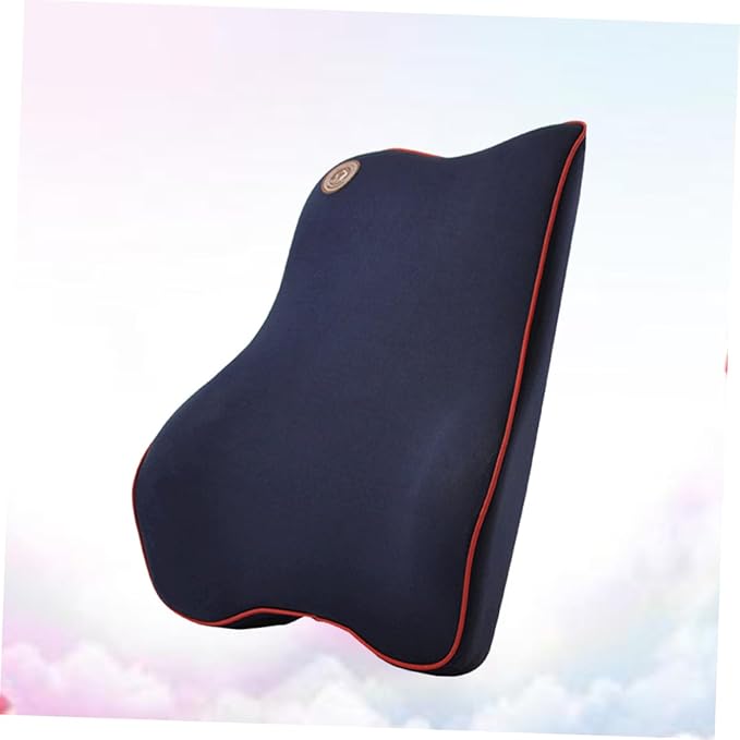 Memory Car Seat Waist Cushion Comfortable Lumbar Support Pad Blue for Auto Supplies Ergonomic Design for Driving Durable and Material