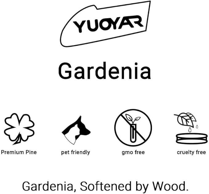 Yuoyar Wood Car Scents Air Freshener Visor Clips Diffuser Odors Eliminator (Gardenia, 2 Packs)