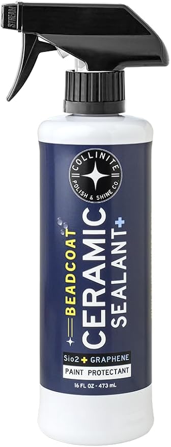 Collinite Beadcoat Ceramic Sealant + Graphene. Slick, High Gloss Shine, Advanced Sio2 Hydrophobics & High Endurance Paint Protection. Fast Spray & Wipe Ceramic Coating Topper for Cars/Trucks(16 fl oz)