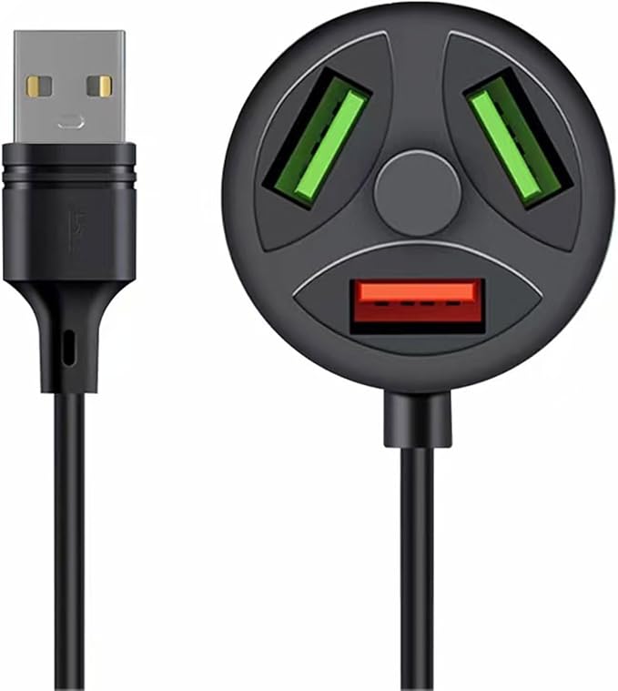 Compact USB Charging Hub USB2.0 Three Port Expander Hub Dock Suitable for Car Chargers Power Banks USB Accessory