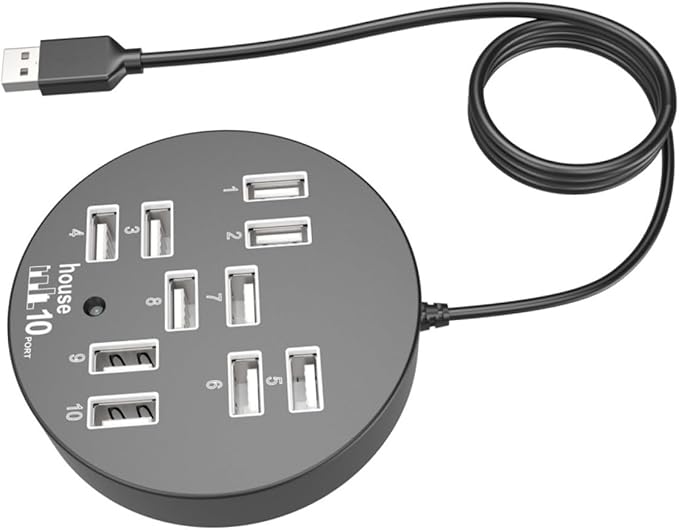 USB Hub Ports Expander High-Speed USB Data Dock Station Efficient Multi-Port for Laptops and Desktops