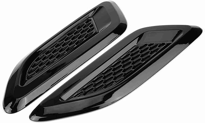 Exterior Hood Air Vent Outlet Wing Trim ABS Plastic Hood Air Vent Trim Replacement for 2012-2018 Sport 2014-2018 Discovery 4 2010-2016 2 2007-2014 (All Black)