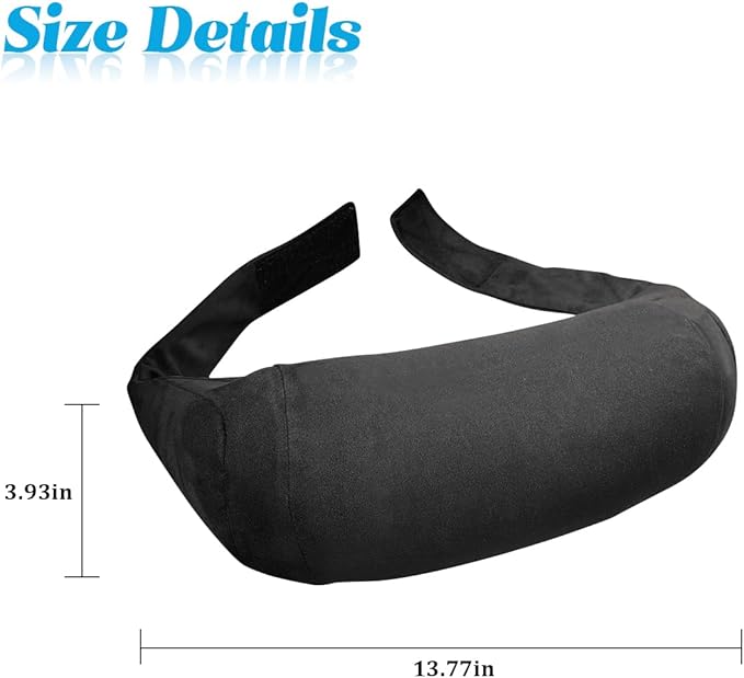 Car Headrest Neck Pillow, Suede Soft Comfortable Vehicle Seat Support Head Rest Pillow Cushion for Driving, Automotive Interior Accessories, Universal for SUV Sedan Truck (Black)
