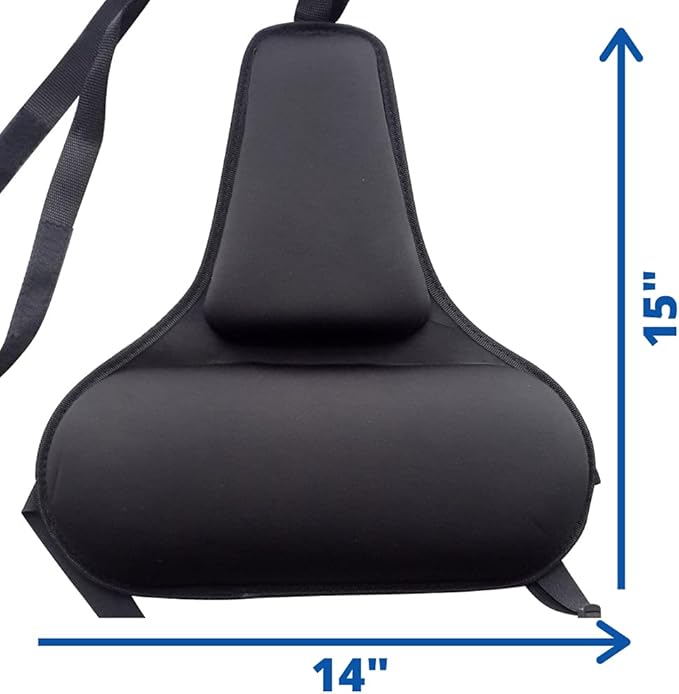 FOMI Firm Gel Foam Back Support (14" x 15") Care | Upper Lower Thoracic and Lumbar Support for Car, Home, Office Chair | Promotes Healthy Posture, Sciatica Pain Relief