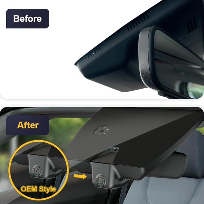 Fitcamx Front 2K+Rear 1080P Dash Cam Adapts for Kia Sportage 2023 2024 2025 (Part No#DW010/P1020/R2010), OEM Look, Dual HD Video, WiFi & APP, Loop Recording, G-Sensor, Easy to Set, 64GB Card