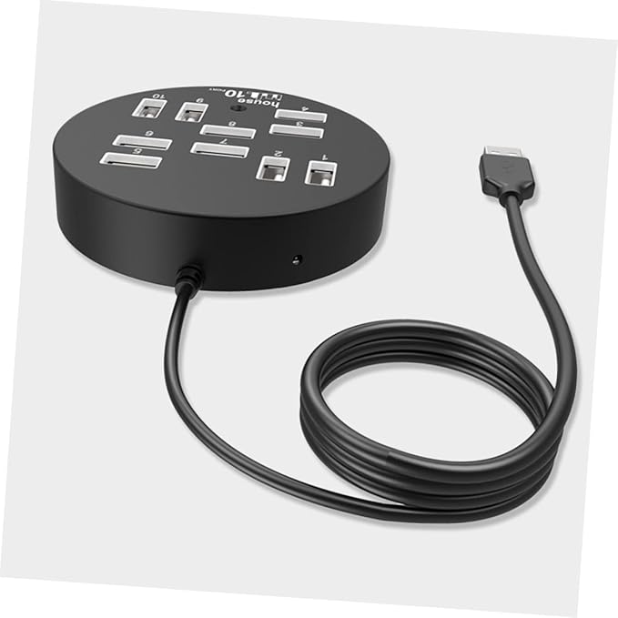 MERRYHAPY Port USB Hub High-Speed USB Expander Multi-Port Splitter for File Exchange Compatible with Laptops and Computers for Work and Gaming