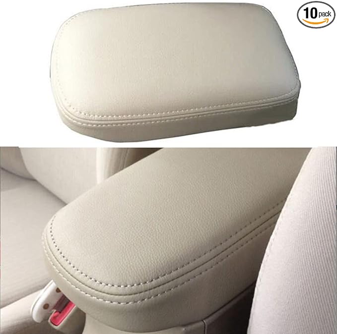 for Toyota Corolla 2007 2008 2009 2010 2011 2012 2013 Synthetic Leather Center Console Pad Armrest Box Cushion Protector (Beige)